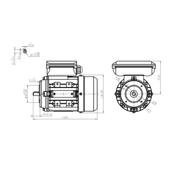 Silnik elektryczny jednofazowy 0,18kW 2800 obr/min. 63B14